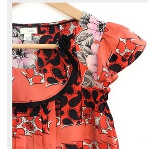 Anthropologie Odille Breeze Blown Silk Floral Top